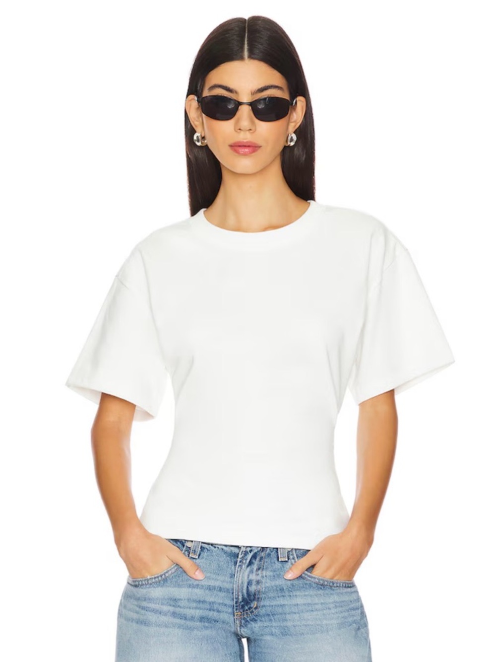 EB Denim White Short-Sleeve Crewneck Tee